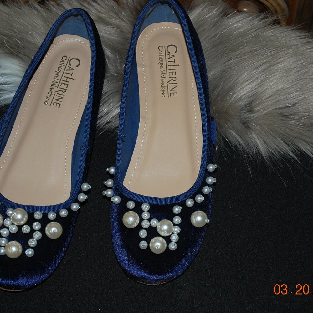 Blue with Pearls Catherine Malandrino Shoes Size 8